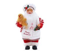 Qkbuza Decoraciones de Papá Noel,Figuras de Papá Noel,Muñeco de Peluche con Figura de Cocinero navideño de Invierno - Figuras coleccionables del Festival de Dibujos Animados, Decoraciones navideñas