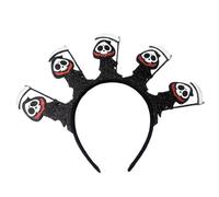 Qkbuza Diadema Halloween,Accesorios para el Cabello Cabeza de Muerte | Brillante Traje Fiesta Noche