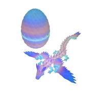 Qkbuza Dragon 3D, Dragon Egg, de dragón Impresos en 3D para | Creative Stress Relieve Todo Seguro Seguro Rotate Juntas Rotate Pasos
