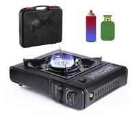 Qkbuza Estufa De Camping | Cocina Portátil Para Exteriores Con Quemador Compacto | Quemador Ligero Para Cocina Con Estuche Transporte, Para Chef, Aventuras Y Apartamentos