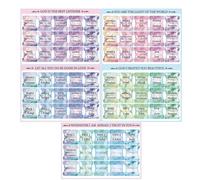 Qkbuza Fichas de capítulos bíblicos | Separadores bíblicos laminados con gran impresión, 5 hojas de pegatinas bíblicas del alfabeto, accesorios de estudio bíblico impermeables para hombres y mujeres