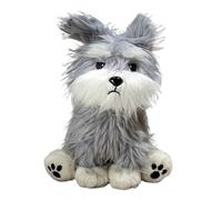 Qkbuza Juguete de peluche perro Schnauzer para | Figura dulce de perro Schnauzer | Compañero de sueño lindo, Peluche para adolescentes adultos niños niñas hombres