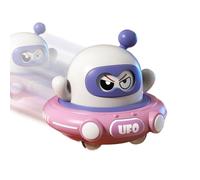 Qkbuza Juguete Nave Espacial, OVNI Espacial de Dibujos Animados con Retroceso, Juegos Educativos Interactivos para Interiores Niñas Niños Bebés Jardín Salón Cumpleaños Patio Preescolar