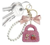 Qkbuza Llavero brillante - Noble Rhinestone Auto Llavero Colgante Colgante Decorativo Llavero para Adolescentes Niñas Adultos Viaje Diario Vacaciones Mochila Monedero