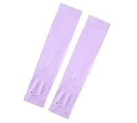 Qkbuza Mangas para correr para mujer, protector solar de medio dedo, mangas de refrigeración para cubrir los brazos para mujeres que conducen con bloqueo UV, Morado (, Refer to description