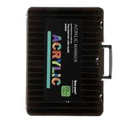 Qkbuza Marcadores de pintura acrílica | Marcadores de pintura de vidrio con punta de precisión, suministros de arte impermeables y resistentes a la decoloración para niños, educación artística