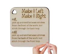 Qkbuza - Medidor de malla para tejer y ganchillo, herramienta cuadrada de madera para medir lana - Suministros creativos, accesorios multifuncionales para ganchillo para casa y viajes