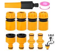 Qkbuza - Montaje rápido para manguera de jardín, conexión rápida de 6 mm para manguera de jardín, adaptador resistente a las inclemencias para riego exterior, césped, invernadero, grifo