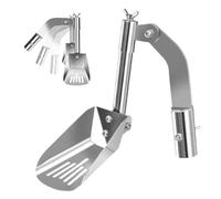 Qkbuza - Pala de limpieza para canalones - Rascador de canalones para hojas muertas y escombros - Accesorio ligero sin óxido para zanjas jardines villas