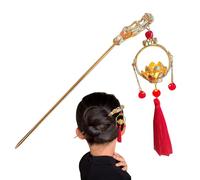 Qkbuza Palillos para el cabello para mujeres - Palillos para el cabello brillantes con - chinos Retro para con de linterna brillante, horquilla brillante de estilo antiguo para