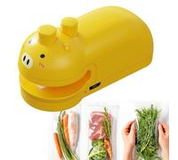 Qkbuza Pequeño sellador, pequeño sellador de de bocadillos | Máquina de ingresos portátil para chip | Sellante magnético de dibujos animados portátil de casa de hogar hogar térmico para