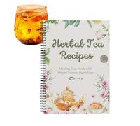 Qkbuza Receta de té, guía de preparación de té para principiantes, manual , cuaderno de escritura para el hogar, viajes, aula, estudiantes, adultos
