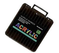 Qkbuza Rotulador De Pintura Acrílica - Punta de Precisión para Pintura en Vidrio y | Materiales Resistentes A La Decoloración Para Arte, Pintura, Maquetas Y Decoración Del Hogar