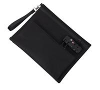 Qkbuza Segura con Cerradura, Almacenamiento Seguro para Objetos de con Cremallera | Monedero de Elegante Bloqueado para passports Mujeres Suministros Banco Seguridad