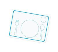 Qkbuza - Set de mesa para bebés, manteles individuales de silicona, para el desarrollo de las habilidades motoras finas, alfombra de plato para una comida segura, alfombra de mesa