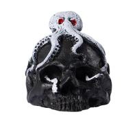 Qkbuza - Silbato mortuario, accesorio de supervivencia portátil, silbato de la muerte con cráneo ruidoso de Halloween, para senderismo, camping, exposición, guerra, meditación, fiesta de cine