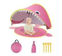 Qkbuza Tienda al aire libre para, Tienda Playhouse,Cartoon Beach Play Tent | Playhouse Plegable con piscina pequeña integrada, protección UV, bebé impermeable fuera del sol para la familia