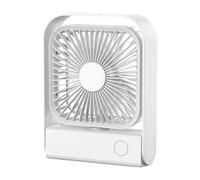 Qkbuza Ventilador Pequeño de Escritorio, 4 Velocidades Soplador Recargable, Ventilador Personal Oscilante De 90 Grados, para Escritorio, Viaje, Camping, Dormitorio, Residencia, Cabecera