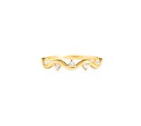 QKCQQTS Anillo de ondas de amor propio con altibajos Healing Is Not Linear, anillos de ondas de circonita, anillos de plata S925 para madre e hija (Gold,10)