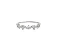 QKCQQTS Anillo de ondas de amor propio con altibajos Healing Is Not Linear, anillos de ondas de circonita, anillos de plata S925 para madre e hija (Silver,10)