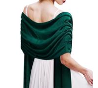 QKCQQTS Bufandas de terciopelo para mujer, chales formales de noche, envolturas para vestidos de noche, envolturas de chal para boda (green,one_size)