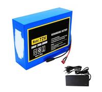 QKDWQZ Batería de Iones de Litio para Bicicleta eléctrica de 72 V, 20 Ah, 20S4P, con Cargador y protección BMS integrada, Ideal para Motor de Bicicleta eléctrica de 200-3000 W 72V 20AH,XT60