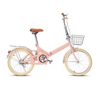 QKDWQZ Bicicleta Plegable De Aluminio De 20/22 Pulgadas con Freno De Disco Y V-Brake, Bicicleta Plegable para Hombre Y Mujer, Doble Absorción De Impactos En Las Velocidades Delantera E,20in