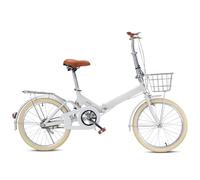 QKDWQZ Bicicleta Plegable De Aluminio De 20/22 Pulgadas con Freno De Disco Y V-Brake, Bicicleta Plegable para Hombre Y Mujer, Doble Absorción De Impactos En Las Velocidades Delantera E,22in