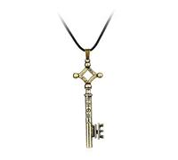 QKEOISUD Collar con llave de ataque, popular colgante de joyería de aleación de anime, collar con llave del sótano de Eren revelando la verdad del mundo, joyería clásica de cosplay para fanáticos, 0
