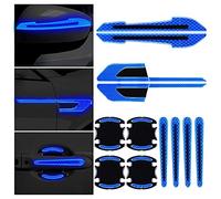 QKEPCY 12 Pegatina Reflector de Automóvil Coche, Protectores para Manilla Coche Pegatinas Espejo Retrovisor Coche Protección Parachoques Coche Pegatinas Advertencia Seguridad