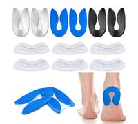 QKEPCY 3 Pare Taloneras de Gel Plantillas de Espolón Calcáneo Cómodas Taloneras Fascitis Plantar Reducir los Golpes Plantillas Talon para Fascitis Plantar (L)