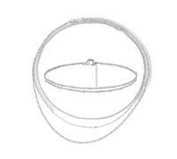 QKEPCY 3 Piezas Cinturones de Mujer Cadenas de Cintura Cadenas de Bikini Verano Playa Brillantes Joyería Corporal Moderna Para Cualquier Ocasión con Tobillera (Dorado)