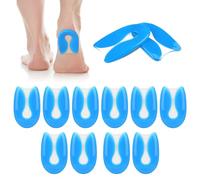 QKEPCY 5 Pare Taloneras de Silicona Cómodas Taloneras Fascitis Plantar Almohadillas de gel para Plantillas Talon para Espolon Calcaneo Tendinitis (S)