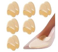 QKEPCY 6 Pares Plantillas de Zapatos con Tacón Alto Proteger los Pies Mujer Plantilla Antideslizante Sandalias Media Delantera Medio Plantilla para Alivio el Dolor en el Antepié