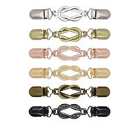 QKEPCY 6 Piezas Broches para Cárdigan Vintage Clip Decorativo para Ropa Para Suéter Chal Broche de Camisa de Vestir Cierre Antideslizante para Mujeres Niñas (Multicolor)