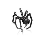 QKEPCY Anillos Punk Vintage para,Hombre Mujeres Anillos Gótico,Y2K Araña Anillos Ajustables Abiertos Conjunto de Joyería Apilable Plateado Anillos Joyería Regalo Halloween juego de rol (Negro)