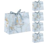 QKEPCY Bolsas Regalo Creativas Jaspeadas Bolsa Regalo con lazo Bolsas de Regalo con Asa Gran Capacidad de Carga Adecuadas para Envolver Regalos