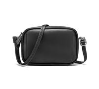 QKEPCY Bolsos Bandolera Para Mujer Cuero PU Bolso de Hombro Pequeña de Mujer Bolso Pequeño Bandolera para Damas Mujeres con Correa Ancha Ajustable Y ExtraíBle (Negro)