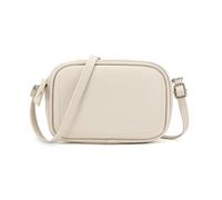QKEPCY Bolsos Bandolera Para Mujer Cuero PU Bolso de Hombro Pequeña de Mujer Bolso Pequeño Bandolera para Damas Mujeres con Correa Ancha Ajustable Y ExtraíBle (Beige)