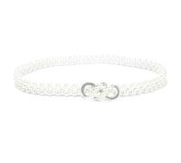 QKEPCY Cinturón Elástico Perlas Artificiales Hebilla Brillante Decorativa Ajustable Elegante Accesorio Mujer Vestido Noche Boda Celebración