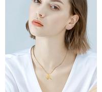 QKEPCY Colgante Mariposa Letra K Inicial Dorado Elegante Collar Cadena Fina Joya Personalizada Mujer