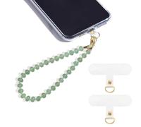 QKEPCY Cordino Cellulare Acrilico Brillante Cinturino da Polso per Telefono con Perline in Marmo Cordino per Cellulare Charm Unisex Catena Gioielli Fascino Del Telefono In Perline