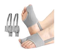 QKEPCY Corrector De Juanetes Mujer Corrector de Juanetes Separador Dedos Pie Para Alivio Del Dolor Y Corrección De Hallux Valgus Ortopédico (Gris)