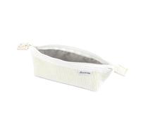 QKEPCY Estuches de Pana para Lápices Bolsa de Almacenamiento Portátil Gran Capacidad Estuche de Lona Resistente al Agua Adecuado para Adolescentes Hombres y Mujeres (Blanco)