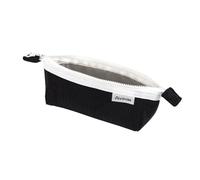 QKEPCY Estuches de Pana para Lápices Bolsa de Almacenamiento Portátil Gran Capacidad Estuche de Lona Resistente al Agua Adecuado para Adolescentes Hombres y Mujeres (Negro)