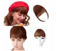 QKEPCY Flequillos de Cabello Natural 100% Humano Extensiones de Clip Flequillo Postizo de Cabello Real Fácil de Colocar Suave y Lavable Ideal para Diferentes Estilos y Longitudes