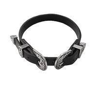 QKEPCY Gargantillas Góticas Cuero para,Gargantillas de Piel Sintética Mujer,Punk Cadena Clavícula Gargantilla PU Cuero Negro Rock Corazón Amor Gargantilla Cuello Ajustable Cosplayer (Type A)