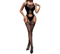 QKEPCY Lingerie Sexy Mujer Eróticos Body Encaje Transparente Tirantes Conjunto Lencería Hot Picardias Ropa Interior Camisones Sexys Divertida