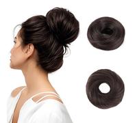 QKEPCY Moño Postizo Donut Extensión Cabello Sintético Messy Bun Coleta Alta Voluminosa Peinado Recogido Elegante
