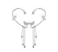 Qkepcy Pendientes De Aro Con Diseño Floral Y Detalles Colgantes En Plata Joyería Elegante Para Mujer Accesorios De Moda Para Ocasiones Especiales Pendientes Largos Brillantes